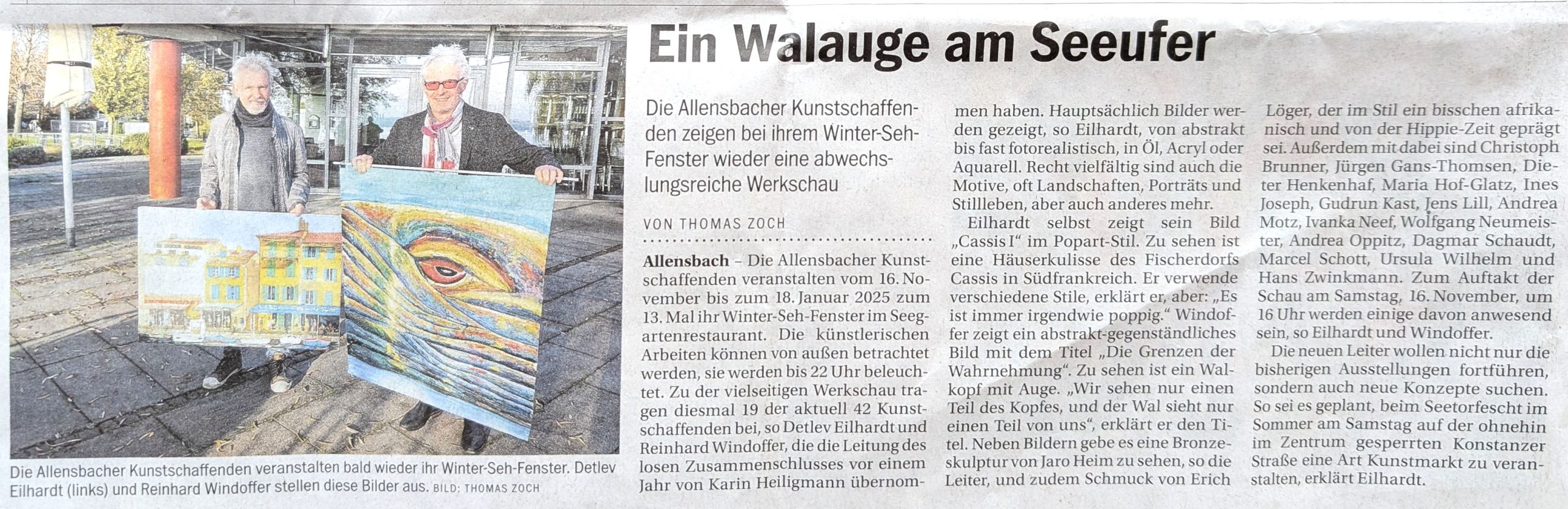 Ein Walauge am Seeufer